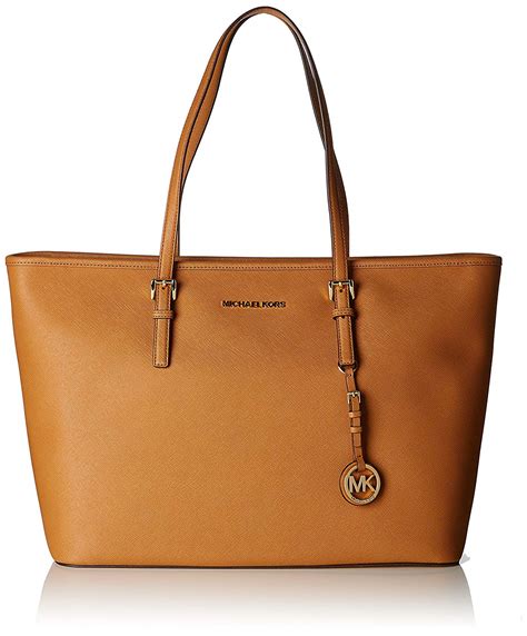 michael kors black leather jet set ew signature tote|Michael Kors jet set saffiano.